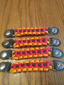 Vest extenders RED BLACK & GOLD SET OF 4 para cord light & STRONG!! By Stitch - Picture 1 of 2