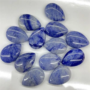 50pcs Natural Blue Aventurine Stone Healing Teardrops Gemstone Reiki Home Decor - Picture 1 of 6
