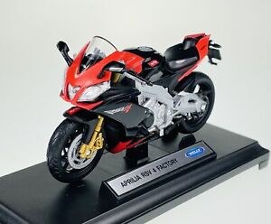 WELLY APRILIA RSV 4 FACTORY 1:18 DIE CAST MODEL NEW IN BOX LICENSED MOTORCYCLE