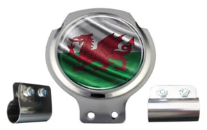 Wales Textured Flag Scooter Bar Badge - FREE BRACKET & FIXINGS - Foto 1 di 2