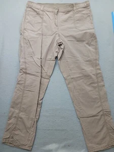 Chico's Women Pants 3.5 Khaki Beige Cotton Blend Straight Leg Comfort - Picture 1 of 10