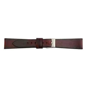 Uhrenarmband Klassisch Rindsleder Burgunderrot von Pebro - 18, 20, 22 mm - Picture 1 of 1
