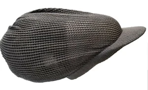XL Dreadlocks Rasta Mesh Hair Net Hat Gray Jamaica Tam Stripped Knitted Dread  - Picture 1 of 7