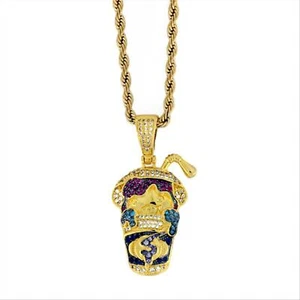 Collana Unisex F10ROMA F10R178 Oro con Ciondolo Frullato Zirconato - Imagen 1 de 2