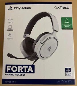 Trust GXT 498 Forta Wired Over-Ear Gaming Headset-White, Factory sealed Fast P/P - Afbeelding 1 van 7