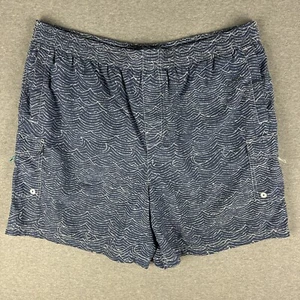 TORI RICHARD Mens XL Swim Trunks Shorts Swimwear Blue Lined Cargo Pockets - Picture 1 of 15