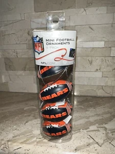 Paquete de 4 mini adornos de fútbol americano coleccionables Chicago Bears Forever - Imagen 1 de 4