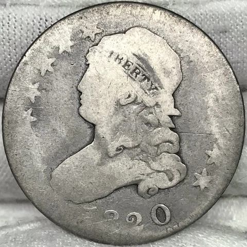 1820 25C Capped Bust Quarter ||| Problem Free, Great Looking Early US Coin!! Cover