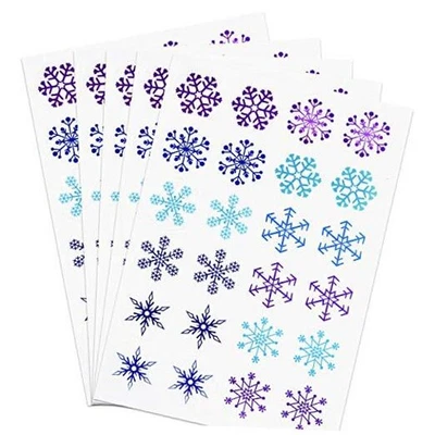  960 piezas pegatinas de copo de nieve para suministros de fiesta de cumpleaños congelados, 0,98 pulgadas Foto 1 de 4
