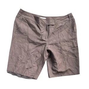 Loft Leinenmischung braune Bermudashorts Größe 14 gebraucht, in einwandfreiem Zustand - Bild 1 von 3