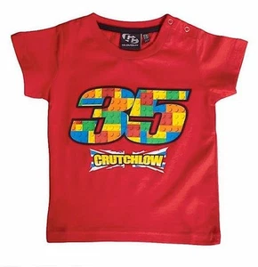 VR46 Cal Crutchlow 35 MotoGP Junior Top Red Kids Short Sleeve Stylish T-Shirt - Picture 1 of 7