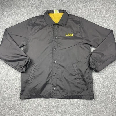 LRG Lifted Research Group Jacket Men Medium Black Logo Graphic Print Windbreaker - Image 1 of 4
