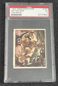 1950 TOPPS FREEDOM'S OF WAR CARD #161 ON THE RUN TAN BACK PSA 5 EX - Picture 1 of 2