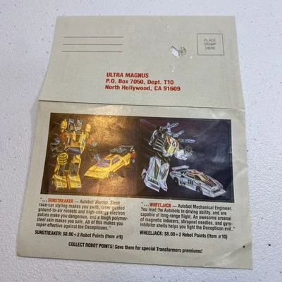 G1 Transformers 1986 oferta especial correo fuera Ultra Magnus folleto insertado Foto 1 de 4