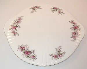 Royal Albert Lavender Rose 13 3/4" Handled Cake Plate Stand c1990s 1st Excellent - Picture 1 of 7