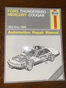 Haynes Ford Thunderbird Mercury Cougar 1983-1988 Owners Workshop Manual #1338 - Bild 1 von 5