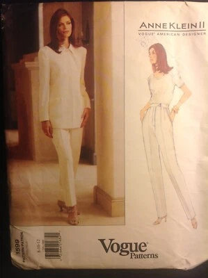 Pattern Vogue 1599, Anne Klein II jacket and pants size 8-12 - Image 1 of 3