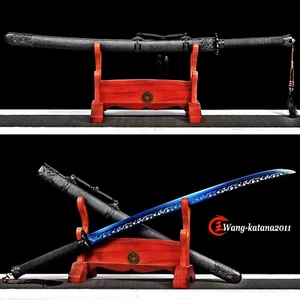 41''Chinese Brotherhood of Blades Unsharpened Blue T1095 Dao Ming Dynasty Sword - Picture 1 of 11