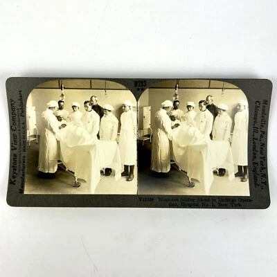 Fotos antiguas de la Primera Guerra Mundial Keystone View Co soldado herido operación Nueva York V19228 Foto 1 de 4