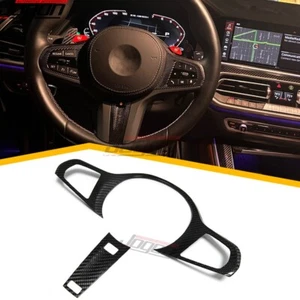 Carbon Fiber Steering Wheel Cover For BMW X5 G05 F95 X5M Sports xDrive40i 2019+ - Picture 1 of 10