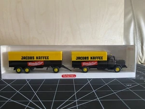WIKING 8860539 Büssing 8000 Truck and Trailer - Jacobs Kaffee - 1:87 HO - Picture 1 of 6