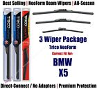 3pk Premium NeoForm Wipers fits 2019+ BMW X5 162515/2015/13G