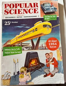 Popular Science Oct 1953 - 1954 Hudson California Traffic Advertising Vintage 😎 - Picture 1 of 7