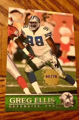 2000 Pacific Premiere Date Dallas Cowboys Football Card #101 Greg Ellis #60/78 - Image 1 of 2