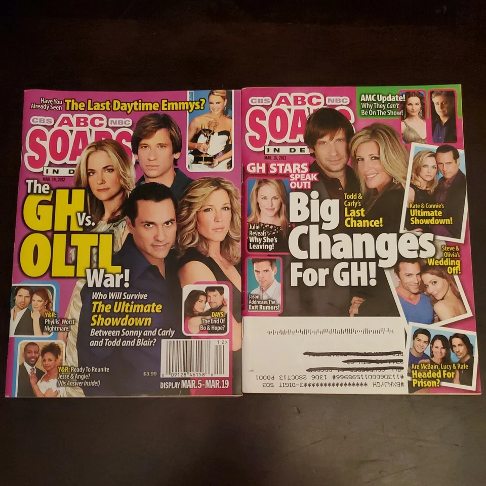 ABC Soaps In Depth Magazine March 19 2012 General Hospital Vs. One Life to Live  - Image 1 of 1