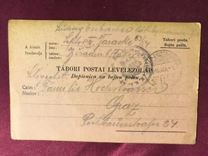 1916 TABORI POSTAI LEVELEZÖLAP-Stempel: Hadtap (Hungary)-Field Post-gel.n.GRAZ-5 - Picture 1 of 2