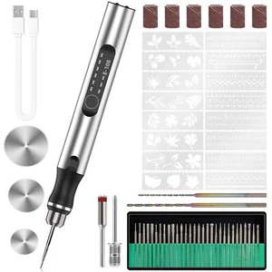 Engraving Pen with 34Bits Portable Engraving Pen Electric Cordless Tool - Picture 1 of 6