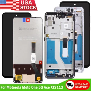 LCD Display Touch Screen Digitizer Replacement ±Frame For Moto One 5G Ace XT2113 - Picture 1 of 13