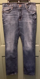 Five Four Men's Tyron Straight Leg Blue Stretch Mid-Rise Denim Jeans Size 34 - Picture 1 of 9