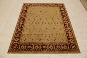 8x10 Agra Traditional Hand Knotted Oriental Wool Indian Bohemian Area Rug - Picture 1 of 9