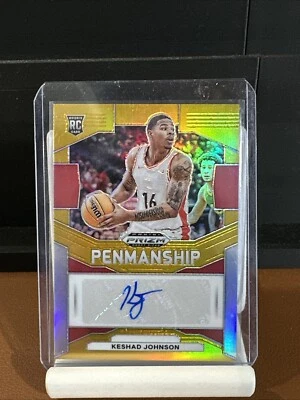 2024 Panini Prizm Draft Picks Keshad Johnson RC AUTO GOLD PRIZM 10/10 eBay 1/1 ! - Image 1 of 2