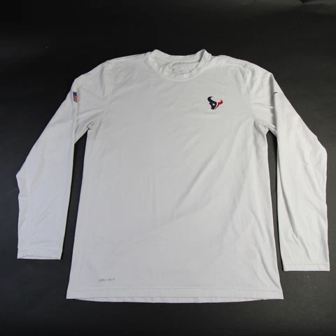 Houston Texans Nike NFL On Field Apparel Dri-Fit Long Sleeve Shirt Men's Used Cover
