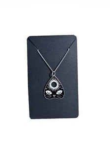 Ouija Planchette necklace CAT Necklace. Ouija CAT jewellery Tarot Card Black Cat - Picture 1 of 5
