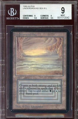 MINT BGS 9 Alpha Underground Sea ~ Quad++ 9.5 ~ Vintage MTG/Magic!!! - Image 1 of 2