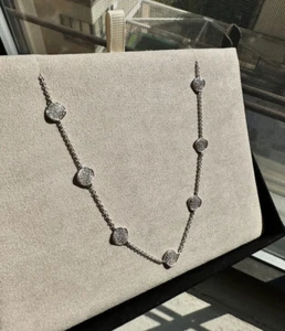 Ippolita Diamond Flower Disc Frontal Necklace in Sterling Silver $2195 Gift Box - Picture 1 of 5