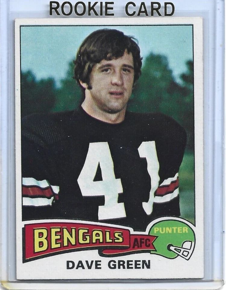 Dave Green 1975 Topps Football ROOKIE Card #394-Cincinnati Bengals - Image 1 of 2