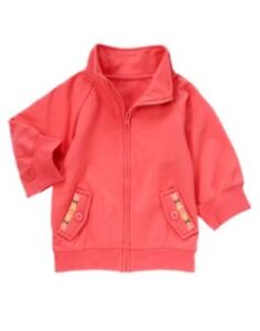 GYMBOREE FRIENDSHIP CAMP CORAL STYLED KNIT FLEECE JACKET 5 6 7 8 10 12 NWT