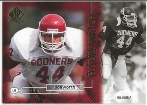 2011 UD SP Authentic Future Watch #196 Brian Bosworth Oklahoma Sooners seahawks - Picture 1 of 1