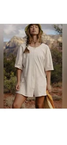 Free People Hot Shot Romper Color-Bleached Clay Size Small NWT - Picture 1 of 13