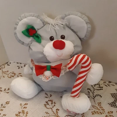 Vintage Fisher Price PUFFALUMPS CHRISTMAS MOUSE Candy Cane 1987 - Imagem 1 de 4
