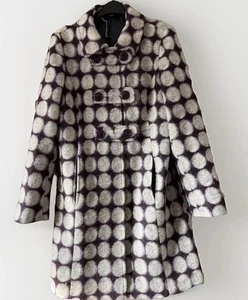 Wollmantel Damen Knopfleiste lila/weiß Mantel UK 12 Laura Ashley - Bild 1 von 10