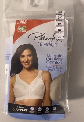 Sujetador Playtex 18 horas Ultimate Shoulder Comfort sin aros 4693 beige natural 38C Foto 1 de 4