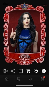 Topps WWE Slam Crown Jewel 25 Stephanie Vaquer Red Ruby Iconic - Picture 1 of 1