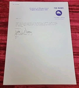 URI FOOTBALL NCAA College Coach JACK GREGORY Autograph Auto singed picture - Picture 1 of 5