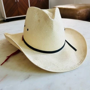 Eddy Bros Stroh Western Cowboy Hut Größe 7 1/4 Wie Ist - Bild 1 von 8