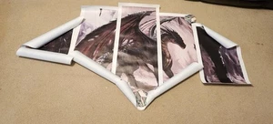 Wall Art Home Decor 5 Panels Picture Print On Canvas Dragon - Picture 1 of 2